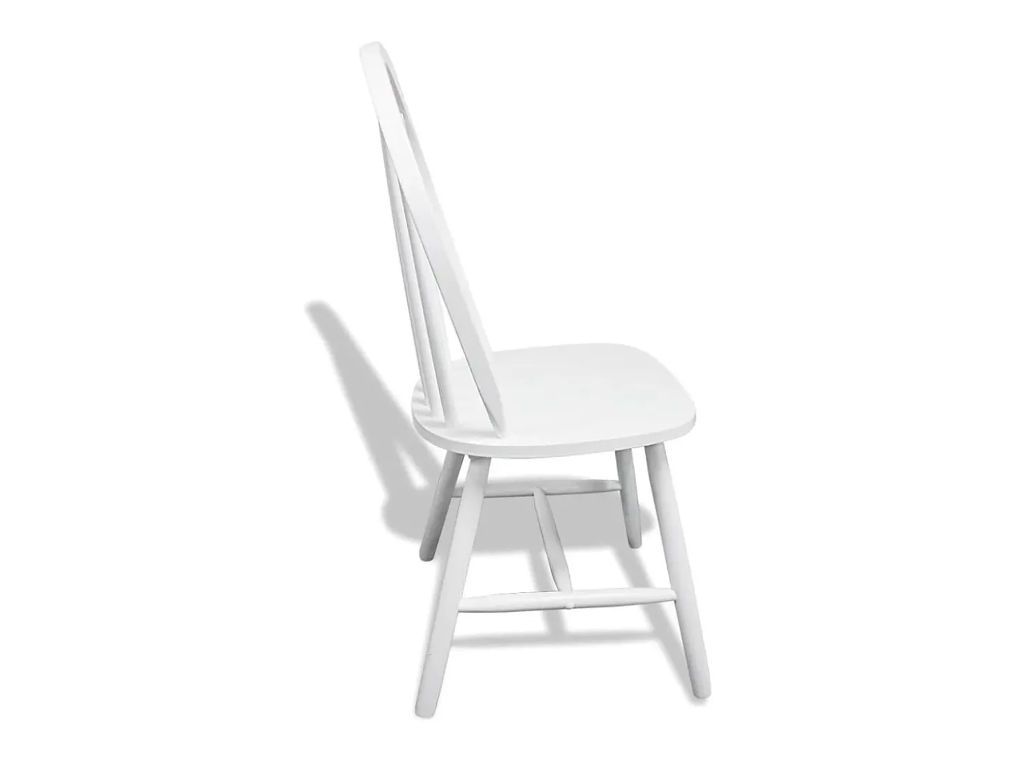 Sillas de comedor 6 unidades madera maciza de caucho blanca