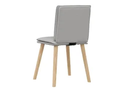 Sillas de comedor 2 unidades tela gris nube