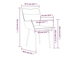 Sillas de comedor 2 unidades terciopelo gris claro