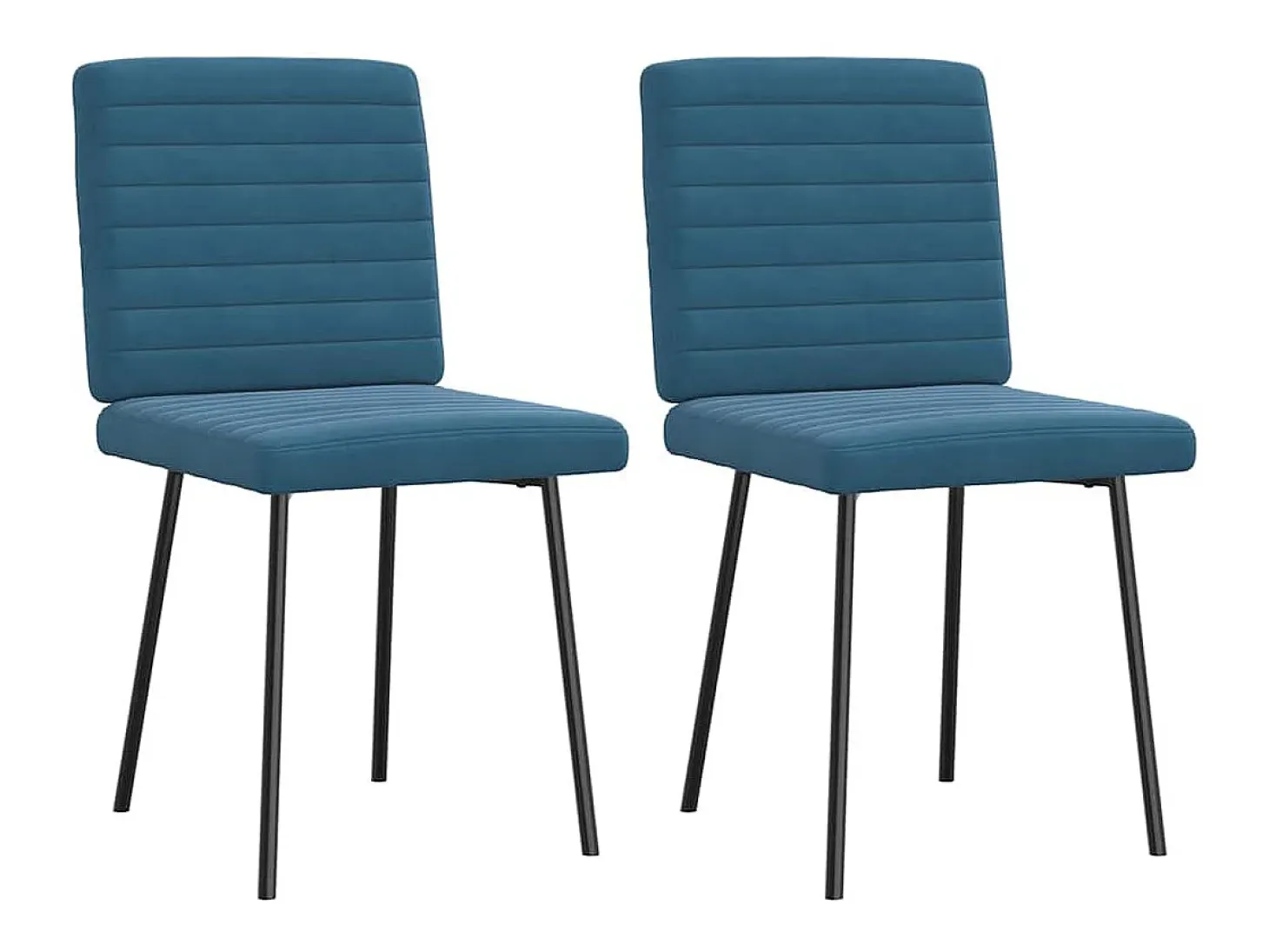 Sillas de comedor 2 unidades terciopelo azul