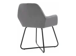 Sillas de comedor 6 unidades de terciopelo gris