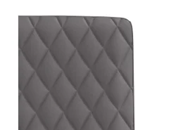 Sillas de comedor 4 unidades cuero sintético gris