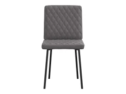 Sillas de comedor 4 unidades cuero sintético gris