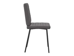 Sillas de comedor 4 unidades cuero sintético gris