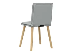 Sillas de comedor 4 unidades tela gris claro