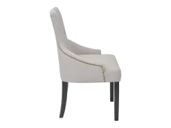 Sillas de comedor 2 unidades tela gris crema