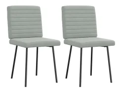 Sillas de comedor 2 unidades terciopelo gris claro