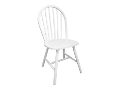 Sillas de comedor 4 unidades madera maciza de caucho blanco