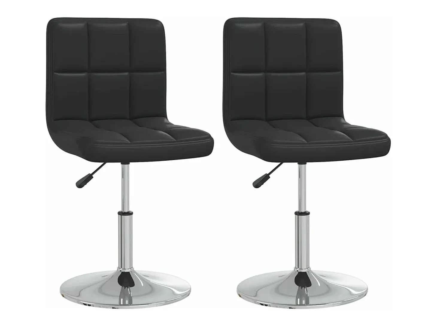 Sillas de comedor 2 unidades cuero sintético negro
