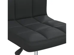Sillas de comedor 2 unidades cuero sintético negro
