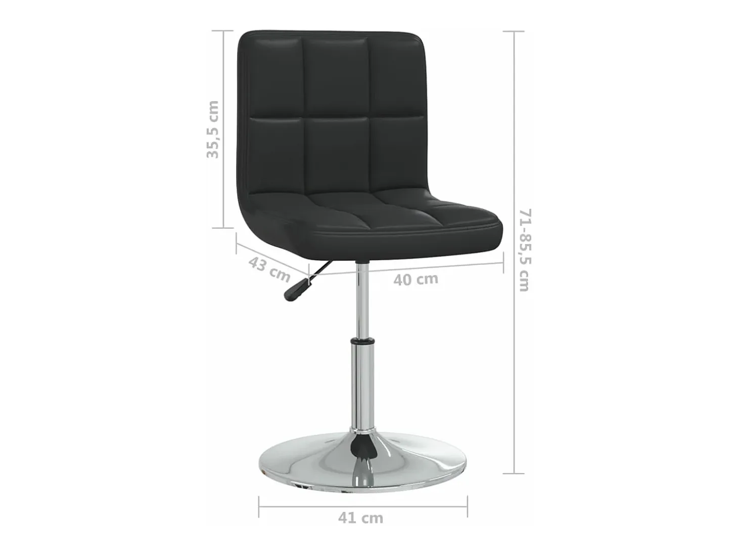 Sillas de comedor 2 unidades cuero sintético negro