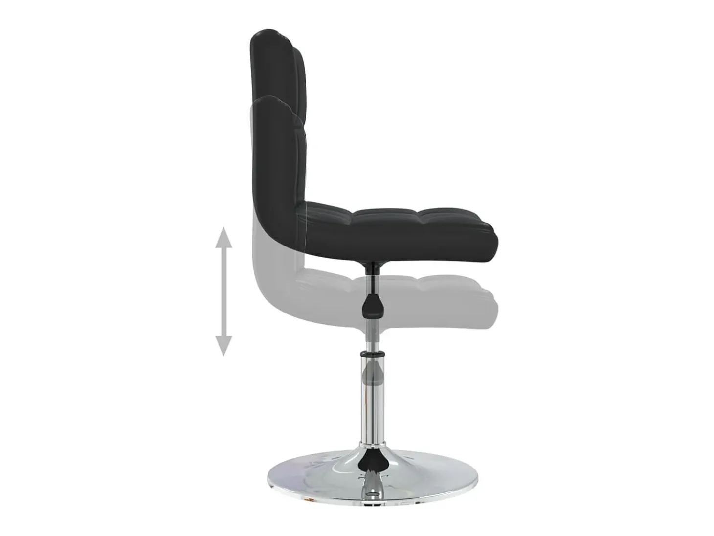 Sillas de comedor 2 unidades cuero sintético negro