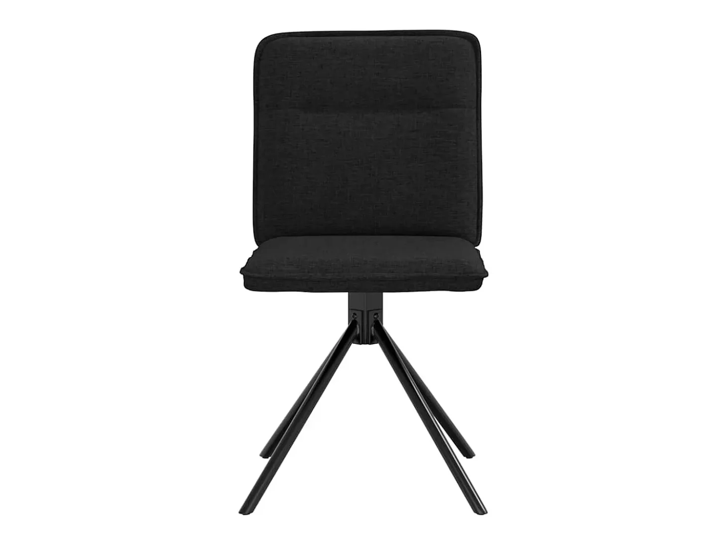 Sillas de comedor 4 unidades tela negras