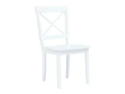 Sillas de comedor 4 unidades madera maciza de caucho blanco