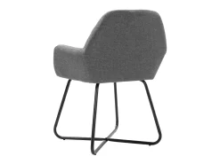 Sillas de comedor 4 unidades tela gris oscuro