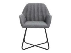 Sillas de comedor 4 unidades tela gris oscuro
