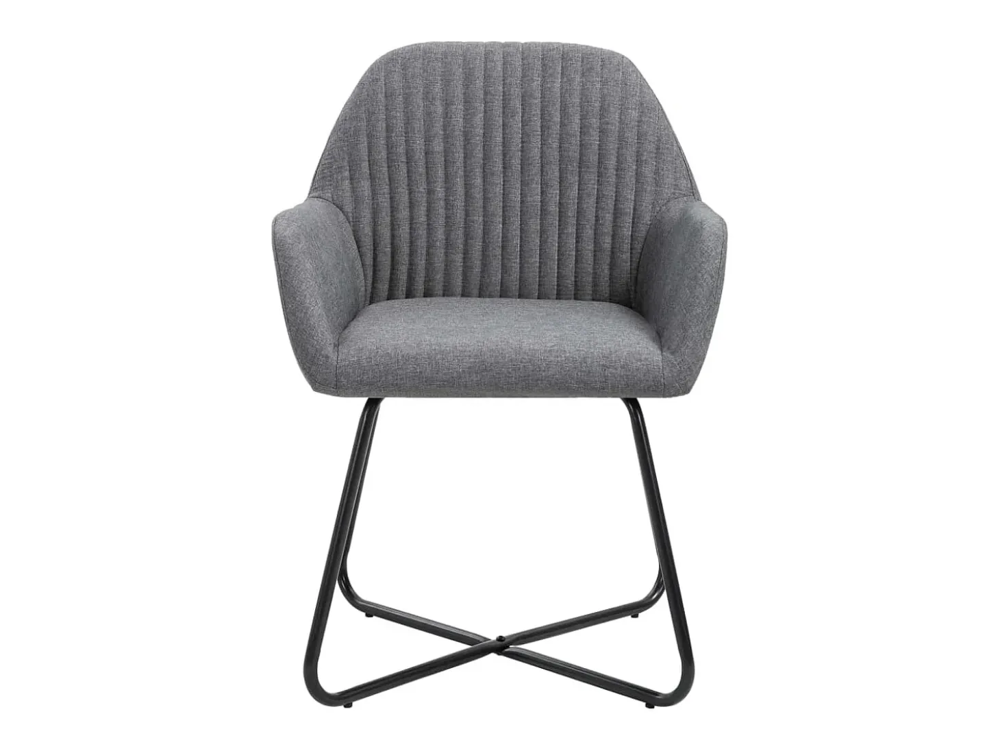 Sillas de comedor 4 unidades tela gris oscuro