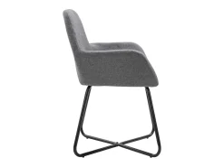 Sillas de comedor 4 unidades tela gris oscuro
