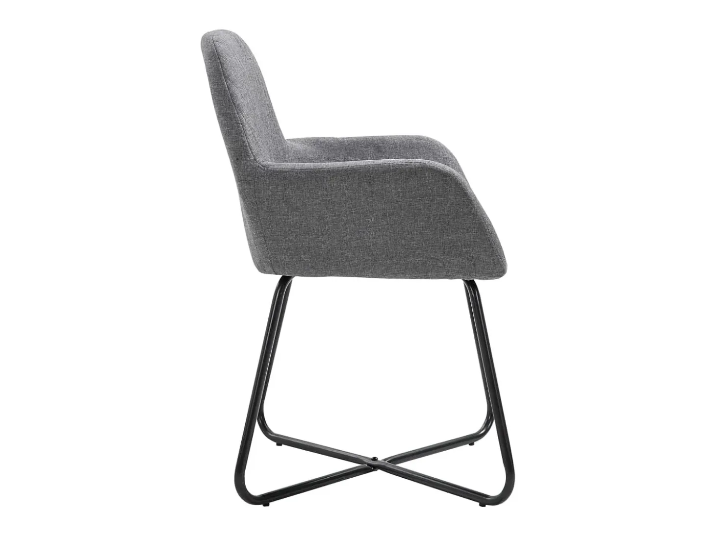 Sillas de comedor 4 unidades tela gris oscuro