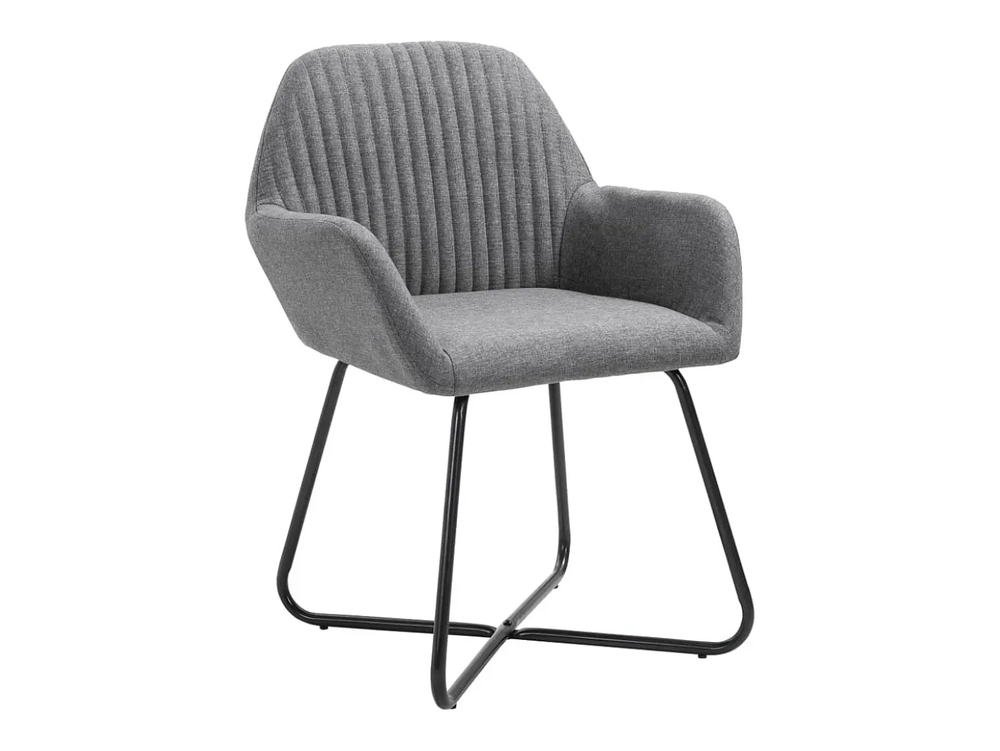 Sillas de comedor 4 unidades tela gris oscuro
