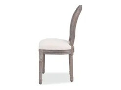 Sillas de comedor 6 unidades tela color crema