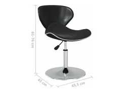 Sillas de comedor 6 unidades cuero sintético negro