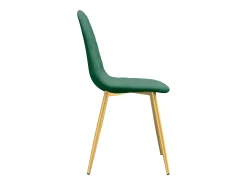 Sillas de comedor 2 unidades terciopelo verde oscuro