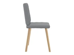 Sillas de comedor 6 unidades de tela gris claro