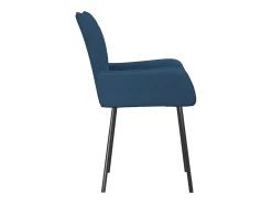 Sillas de comedor 2 unidades tela azul