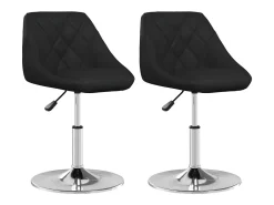Sillas de comedor 2 unidades cuero sintético negro ES465938