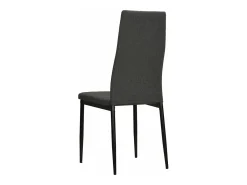 Sillas de comedor 2 unidades tela gris oscuro