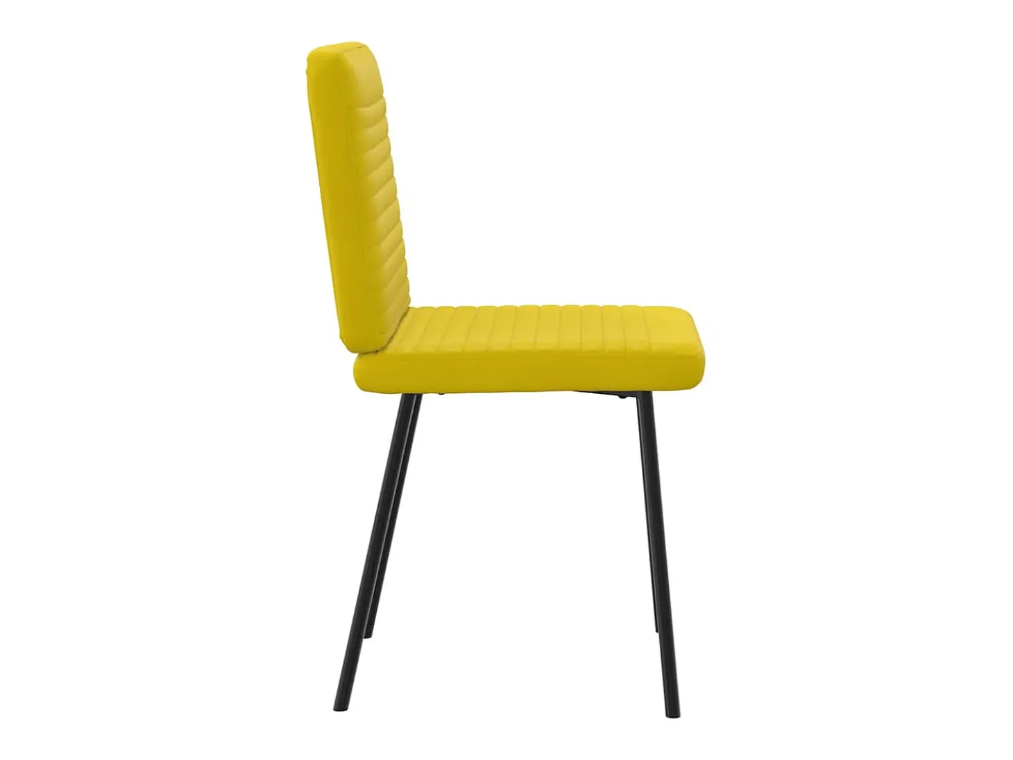 Sillas de comedor 6 unidades terciopelo amarillo