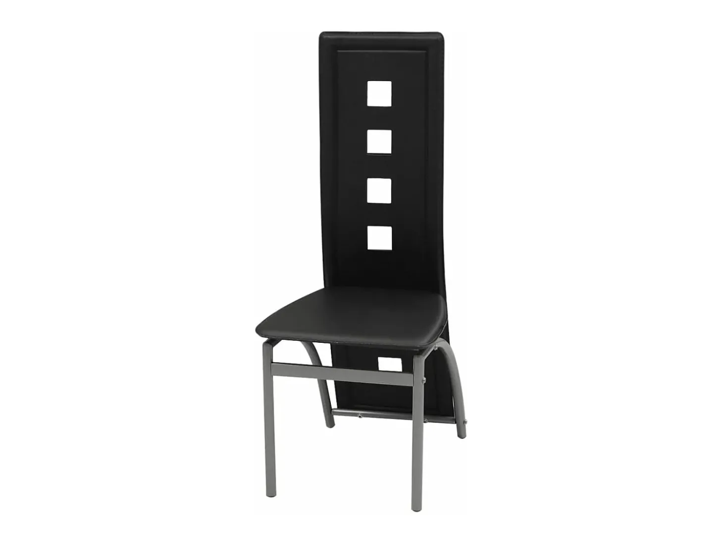 Sillas de comedor 2 unidades cuero sintético negro