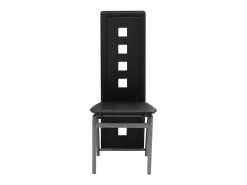 Sillas de comedor 2 unidades cuero sintético negro