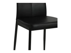 Sillas de comedor 4 unidades cuero sintético negro