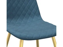 Sillas de comedor 2 unidades terciopelo azul