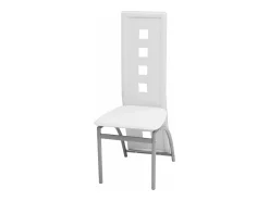 Sillas de comedor 6 unidades cuero artificial blanco