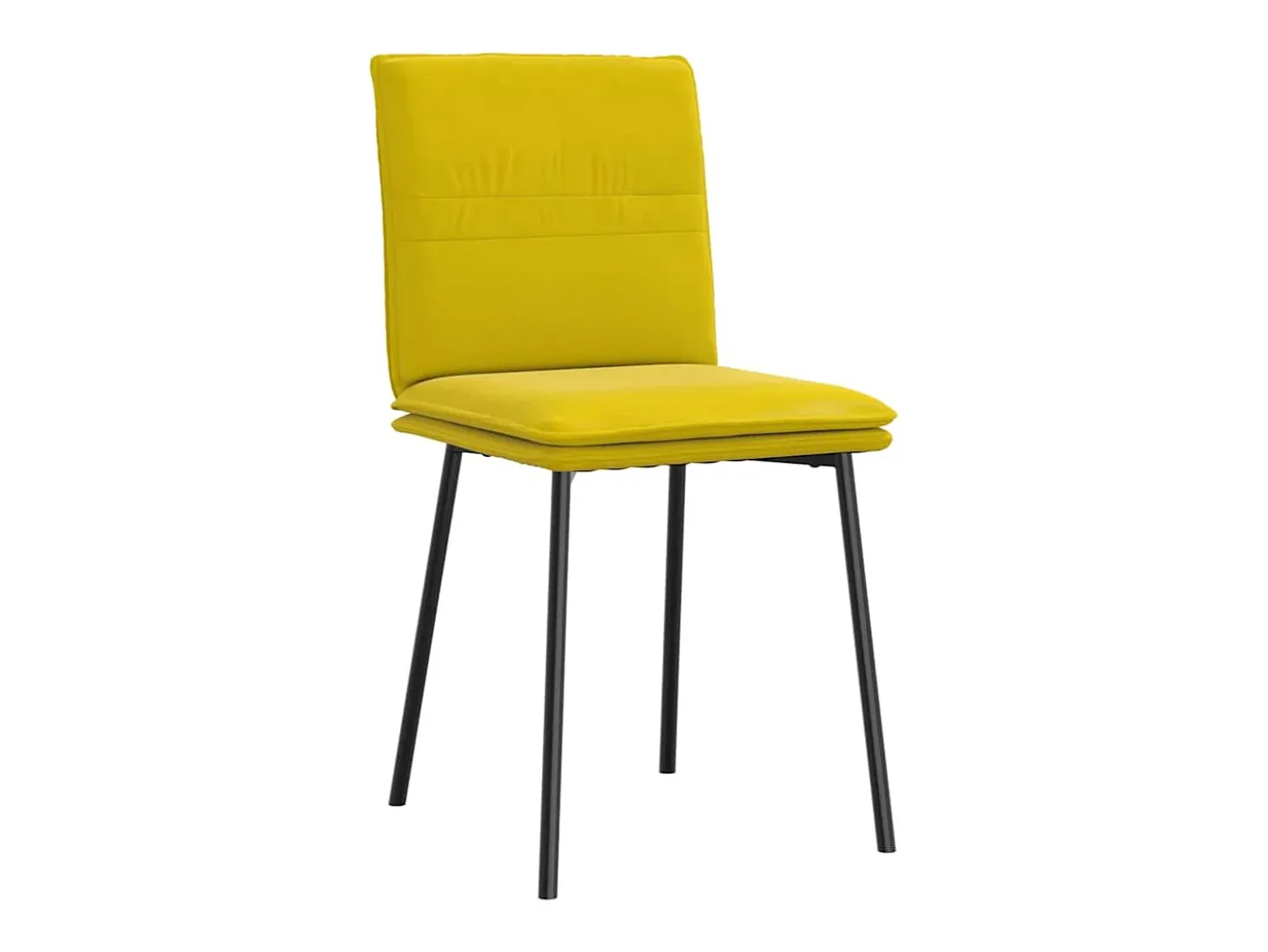 Sillas de comedor 2 unidades terciopelo amarillo