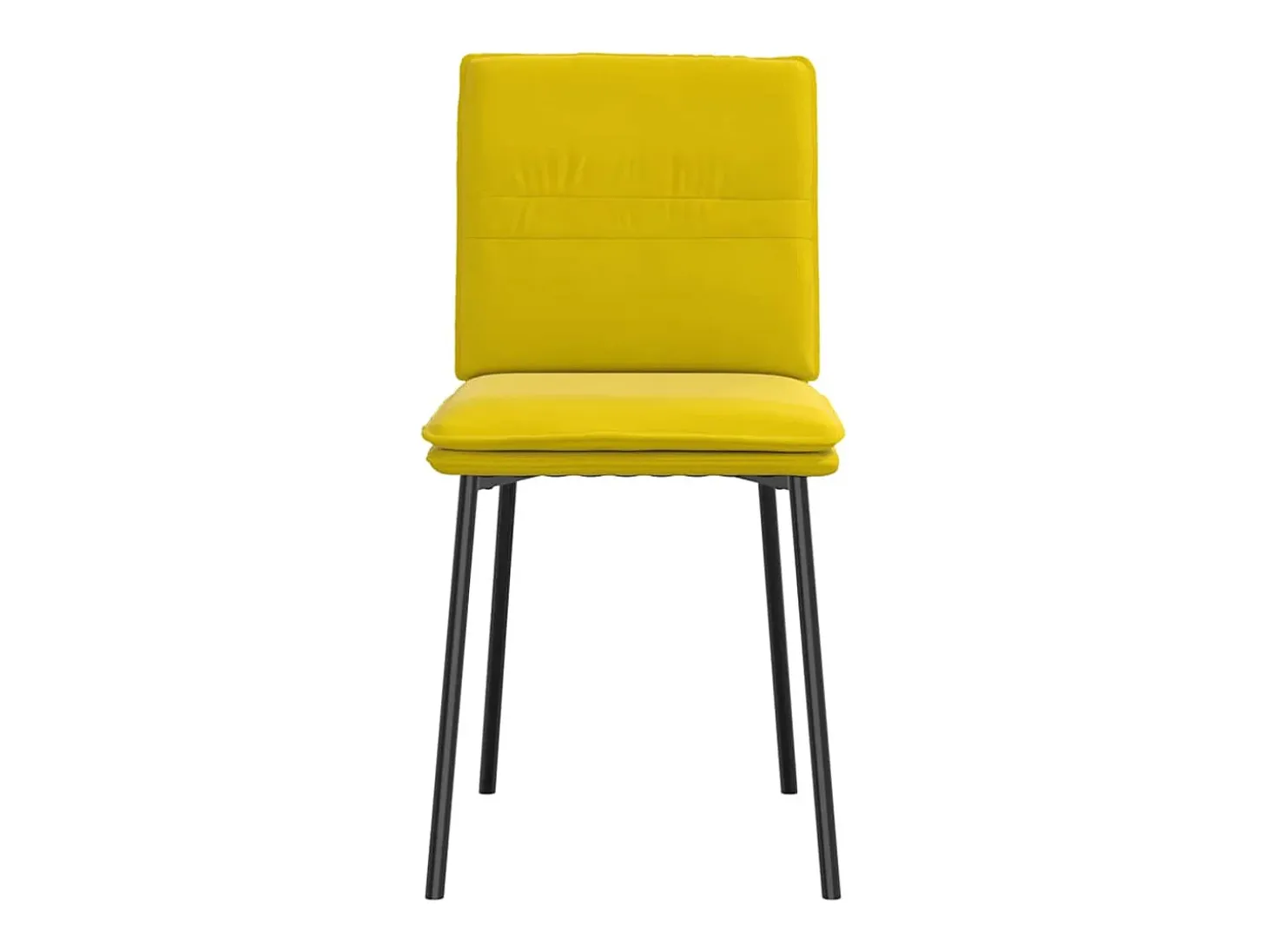 Sillas de comedor 2 unidades terciopelo amarillo