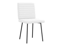 Sillas de comedor 6 unidades cuero sintético blanco