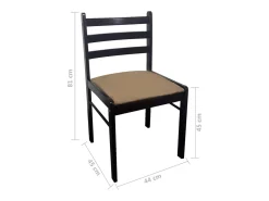 Sillas de comedor 4 unidades madera maciza caucho terciopelo marrón