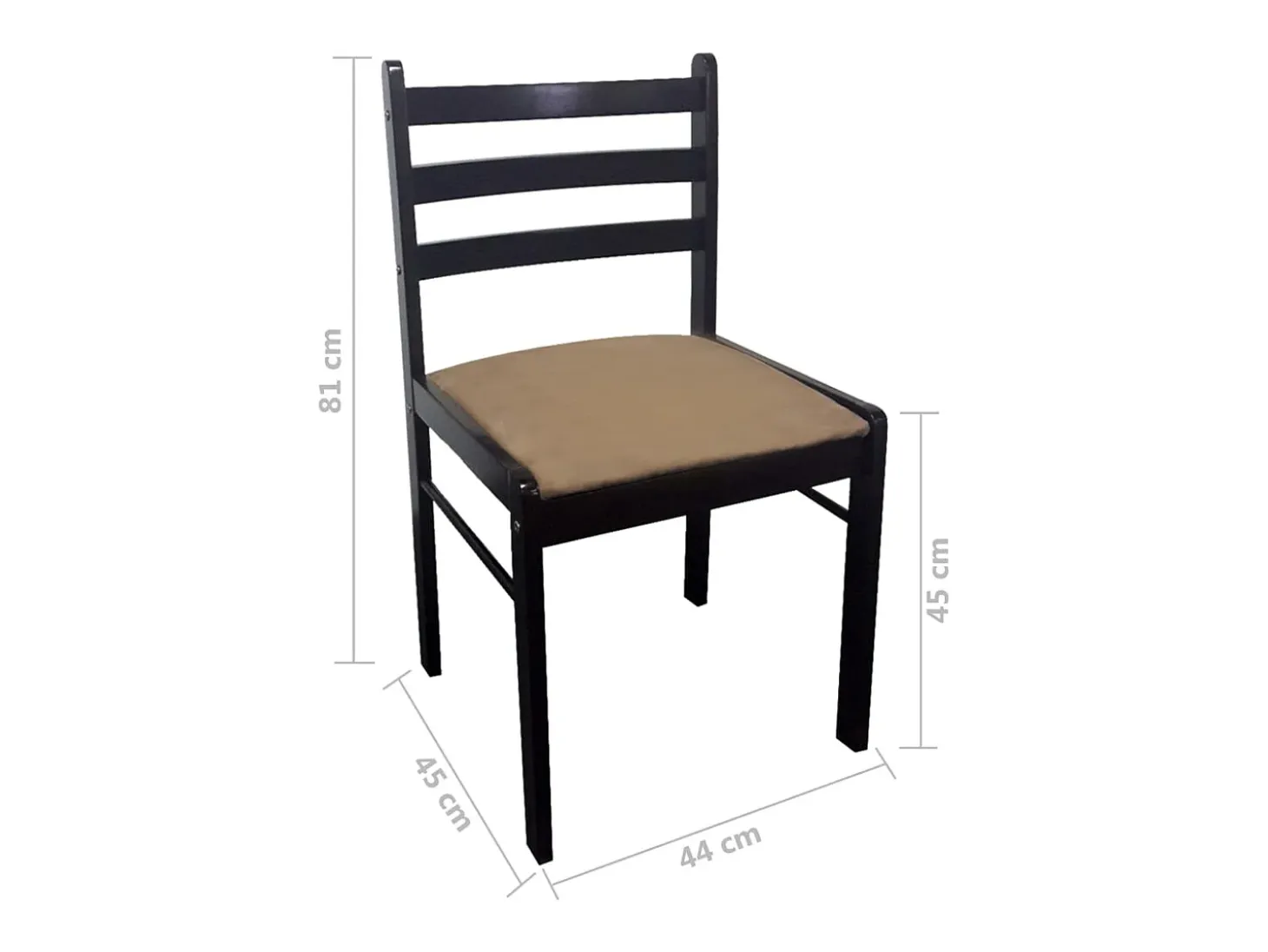 Sillas de comedor 4 unidades madera maciza caucho terciopelo marrón