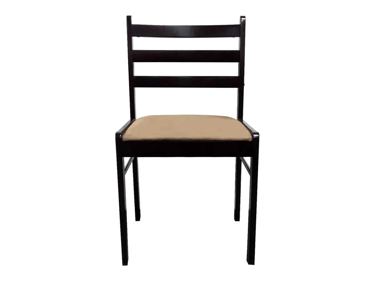 Sillas de comedor 4 unidades madera maciza caucho terciopelo marrón