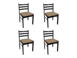 Sillas de comedor 4 unidades madera maciza caucho terciopelo marrón