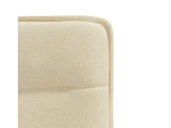 Sillas de comedor 2 unidades tela color crema