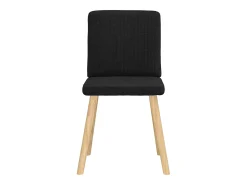Sillas de comedor 4 unidades tela negras