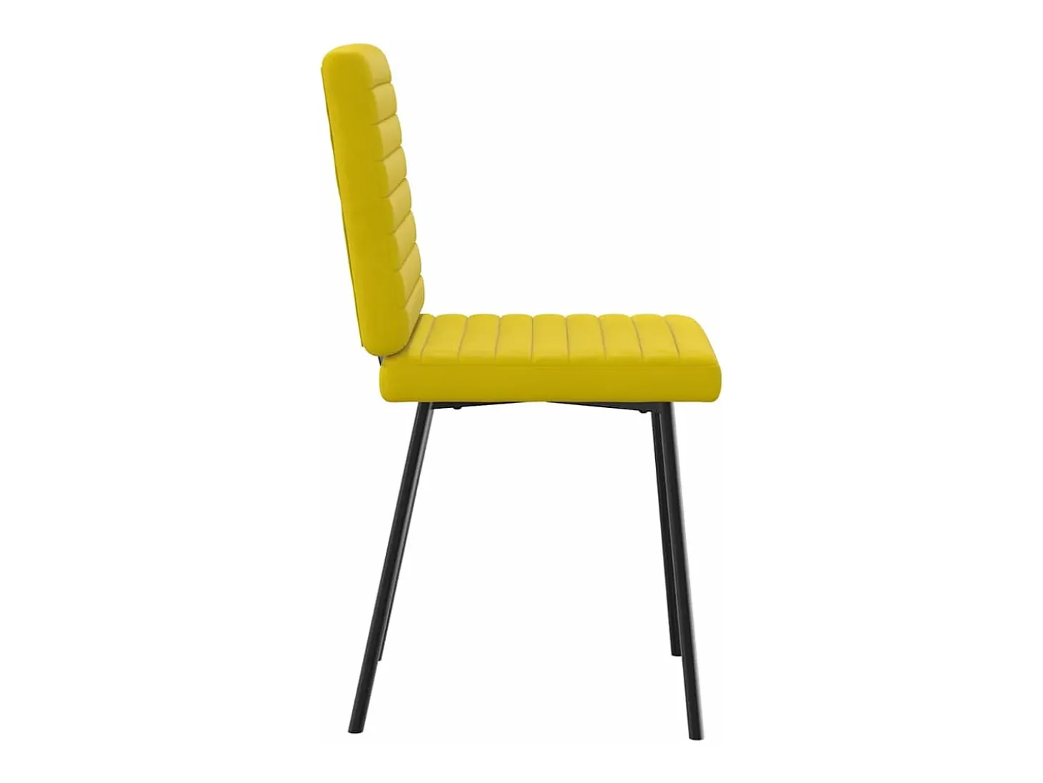 Sillas de comedor 2 unidades terciopelo amarillo
