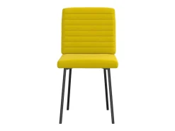 Sillas de comedor 2 unidades terciopelo amarillo