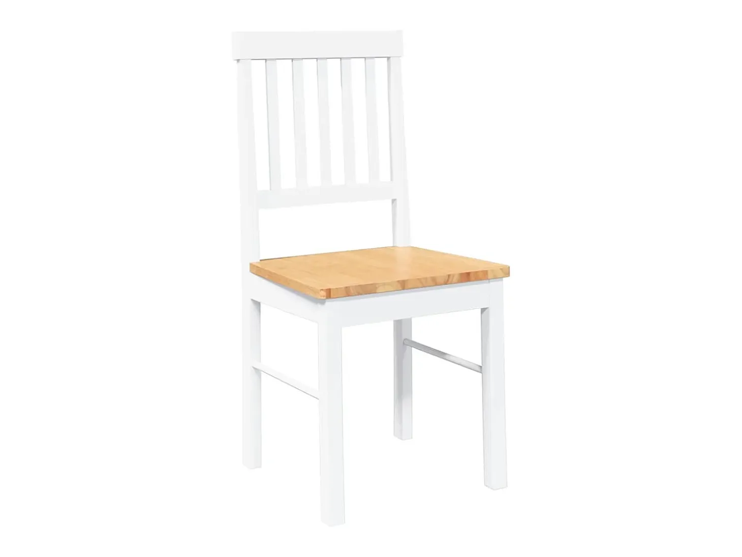 Sillas de comedor 2 unidades madera maciza de caucho blanco