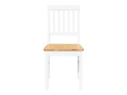 Sillas de comedor 2 unidades madera maciza de caucho blanco